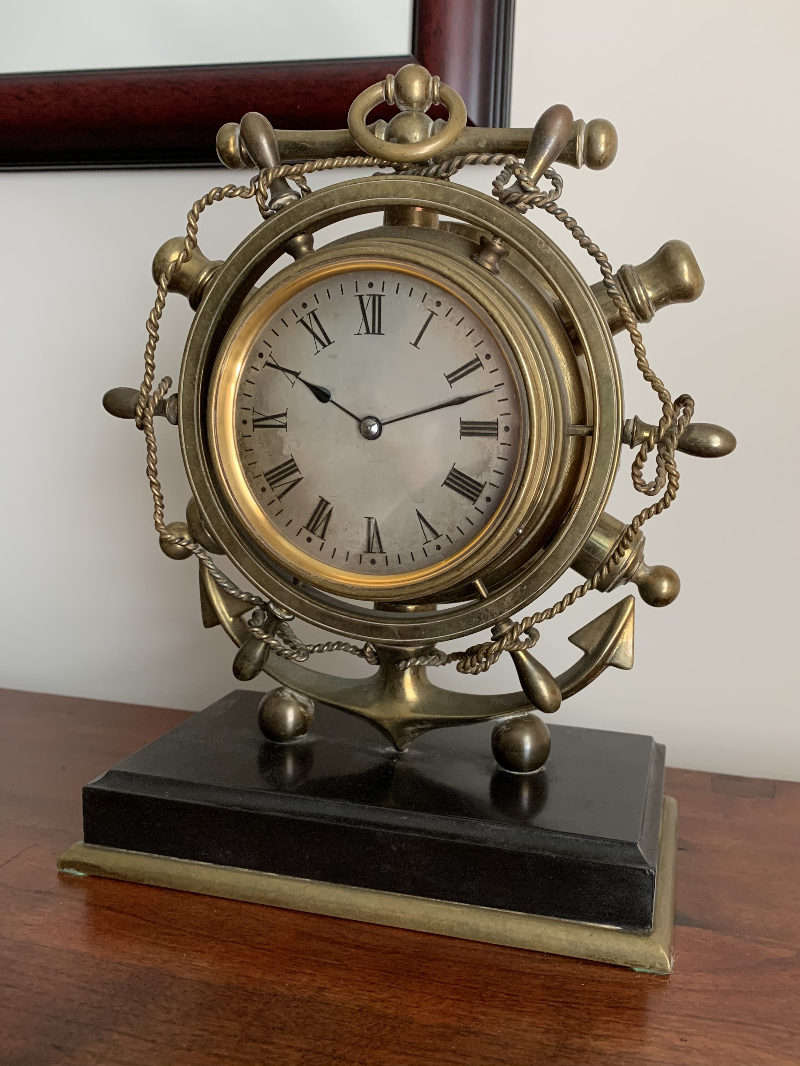 French "Industrial Series" Nautical Desk Clock