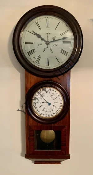 Rare Lewis No. 3 Regulator Perpetual Calendar Clock (c. 1867–1868)