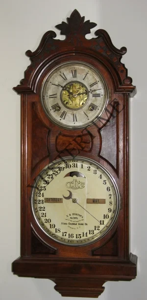 Transition Model Ithaca Hanging Library Double-Dial Calendar Clock