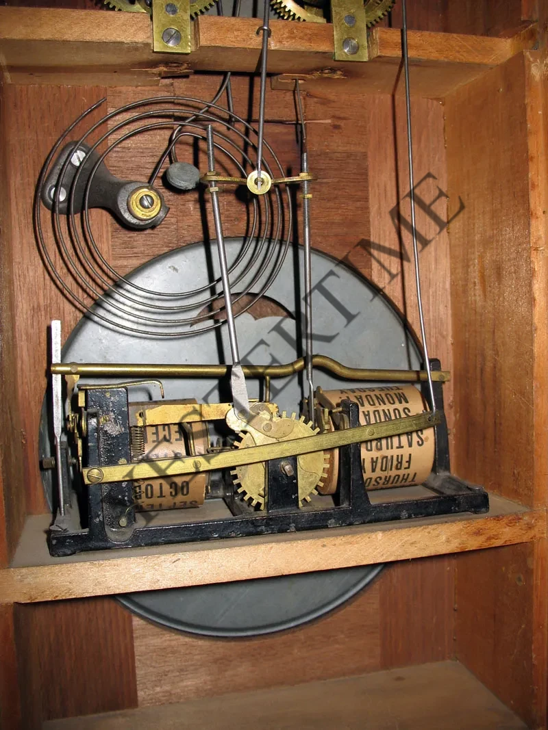 Transition Model Ithaca Hanging Library Double-Dial Calendar Clock - Image 4