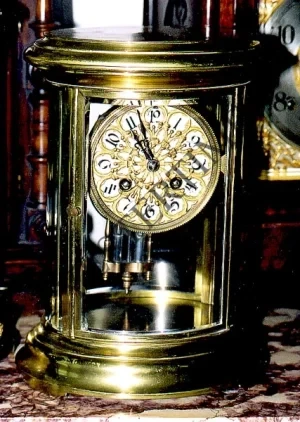 French Oval Crystal Regulator (c. 1890)