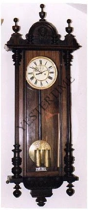 German Walnut-Cased Two-Weight Wall Regulator Clock