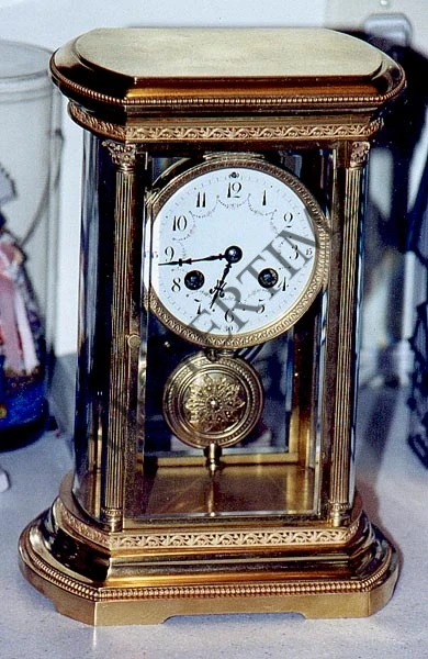 French Bow-Sided Crystal Regulator Clock — Rare and Exceptional