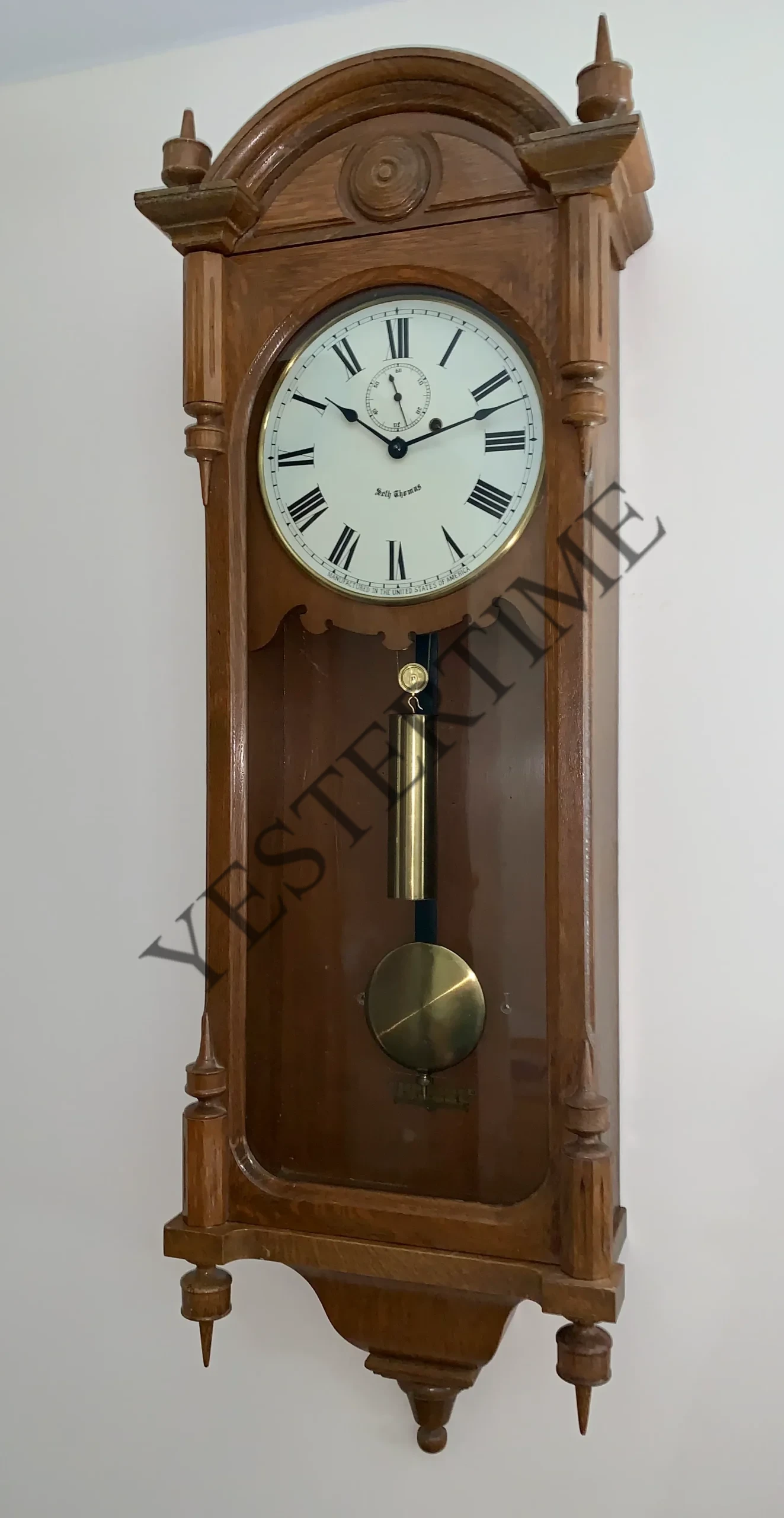Seth Thomas Regulator Model No. 6 in an Oak Case